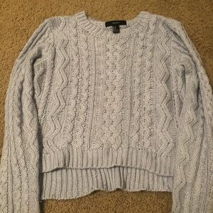 Purple cropped chunky sweater